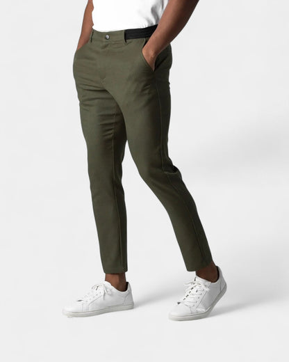 Men’s Slim Stretch Trousers – Tapered Smart-Casual Chinos for Office and Everyday Wear