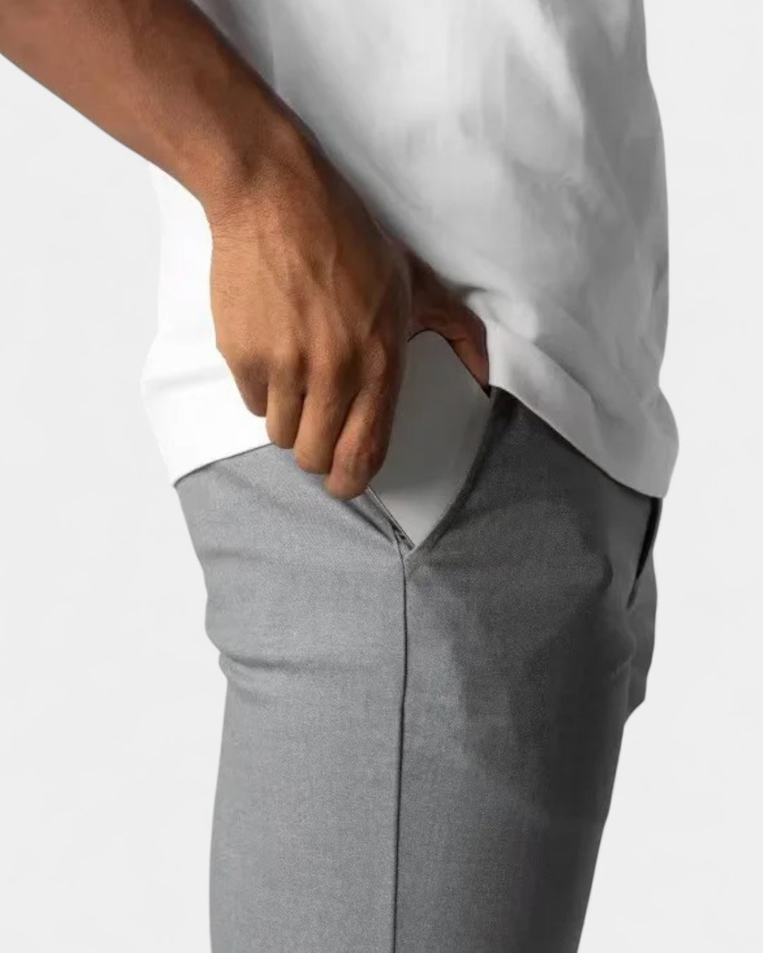 Men’s Slim Stretch Trousers – Tapered Smart-Casual Chinos for Office and Everyday Wear