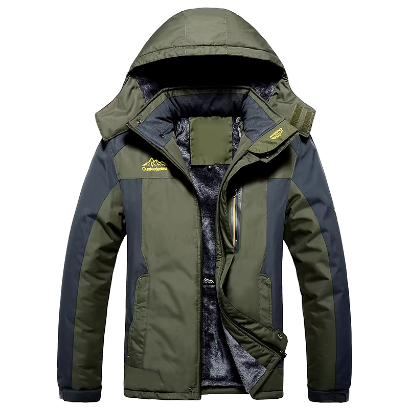 Men’s Fleece-Lined Hooded Winter Parka – Waterproof Utility Layer for Everyday Cold-Weather and Outdoor Wear