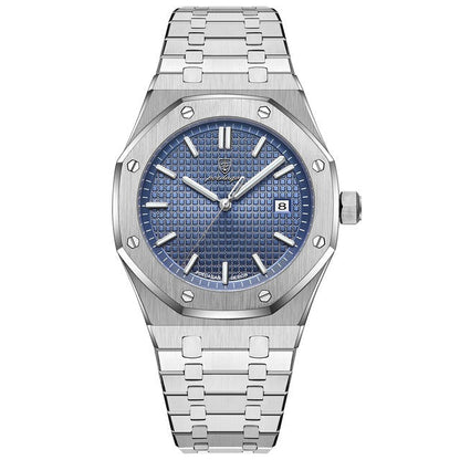 Men’s Octagonal Bracelet Watch – Textured Dial Timepiece for Refined Everyday Wear