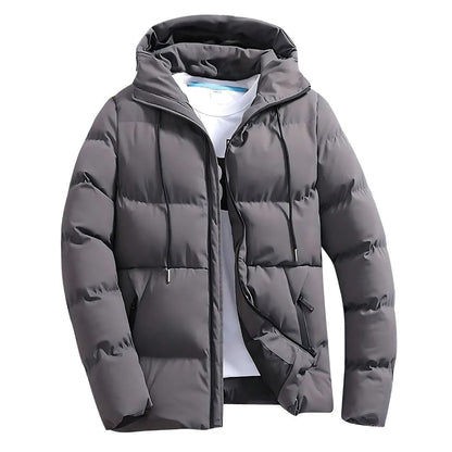 Men’s Insulated Hooded Puffer Jacket – Warm Winter Outerwear for Everyday and Outdoor Cold-Weather Wear