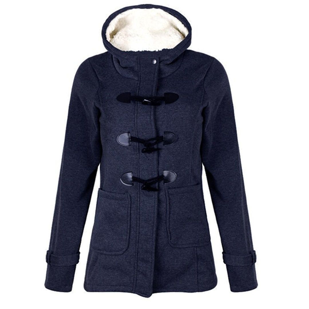 Women’s Hooded Winter Jacket – Cosy Toggle-Front Layer for Autumn and Cold-Weather Wear