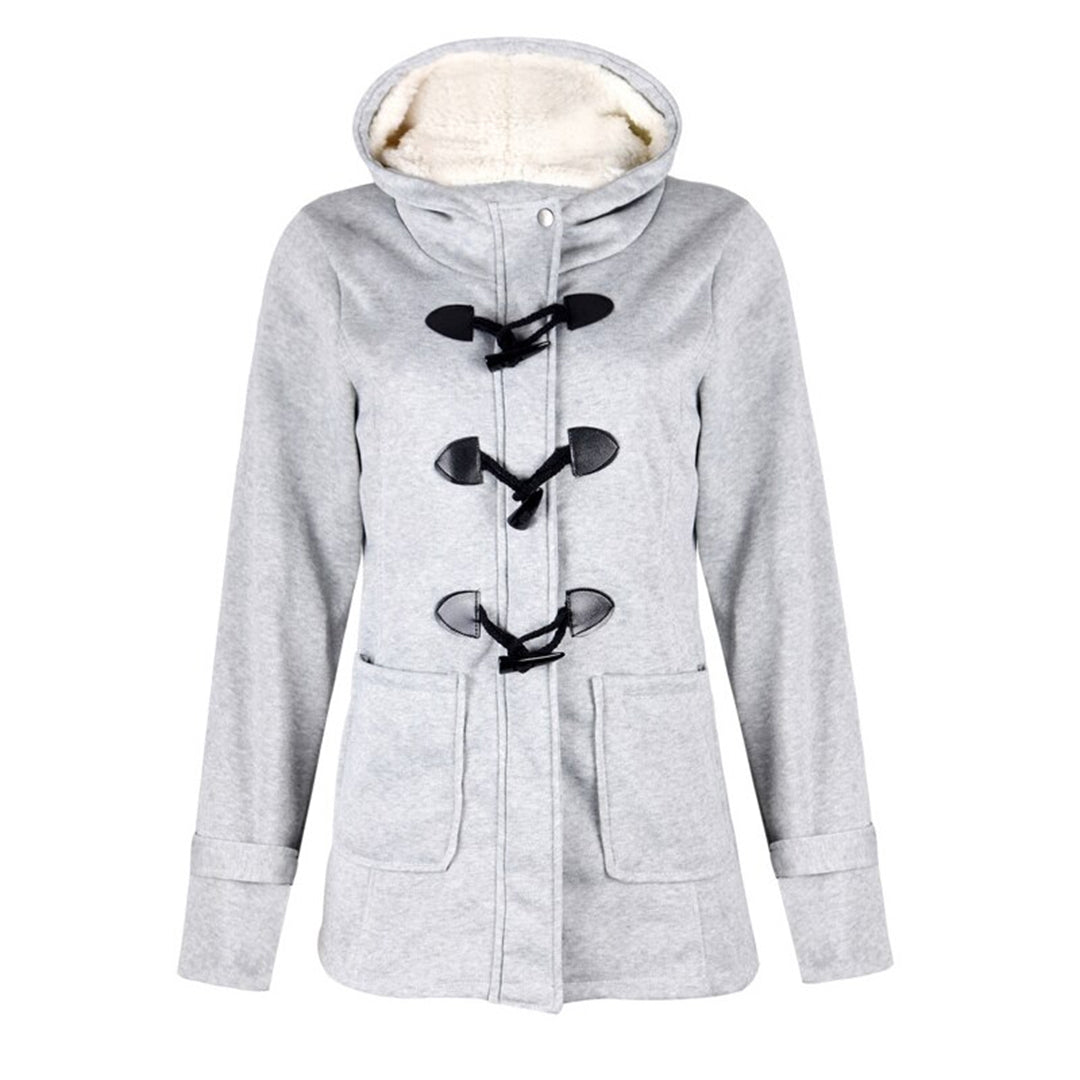 Women’s Hooded Winter Jacket – Cosy Toggle-Front Layer for Autumn and Cold-Weather Wear