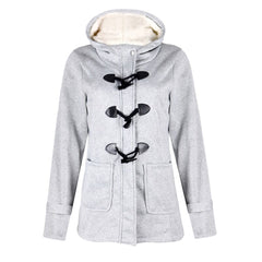 Women’s Hooded Winter Jacket – Cosy Toggle-Front Layer for Autumn and Cold-Weather Wear