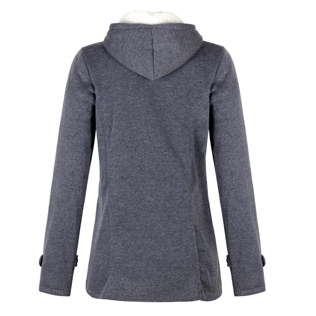 Women’s Hooded Winter Jacket – Cosy Toggle-Front Layer for Autumn and Cold-Weather Wear