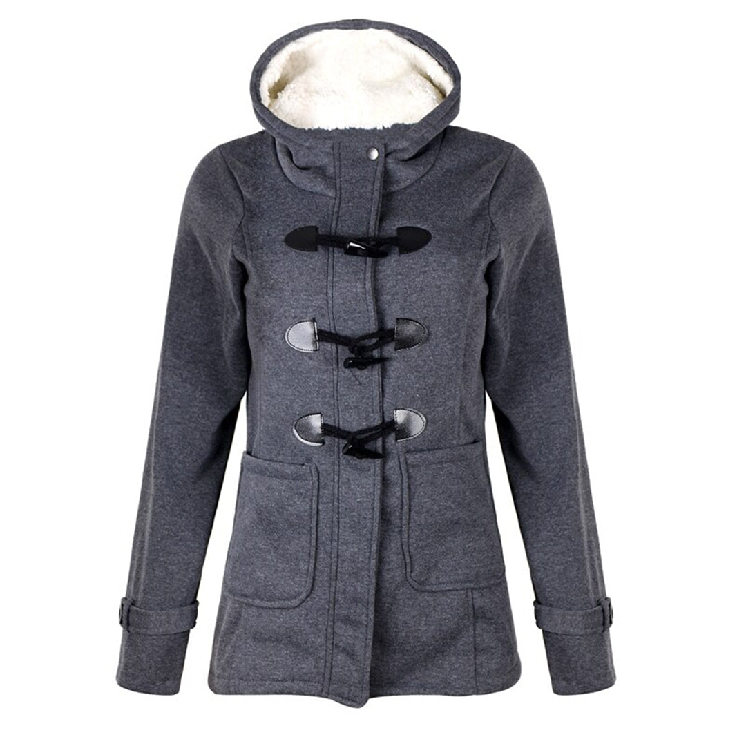 Women’s Hooded Winter Jacket – Cosy Toggle-Front Layer for Autumn and Cold-Weather Wear