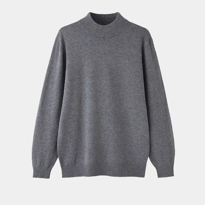 Men’s Wool Mock Neck Sweater – Warm Refined Knit for Autumn and Winter Layering