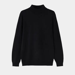 Men’s Wool Mock Neck Sweater – Warm Refined Knit for Autumn and Winter Layering
