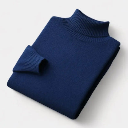 Men’s Merino Roll-Neck Sweater – Polished Winter Staple for Tailored Wardrobes
