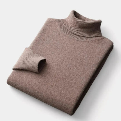 Men’s Merino Roll-Neck Sweater – Polished Winter Staple for Tailored Wardrobes