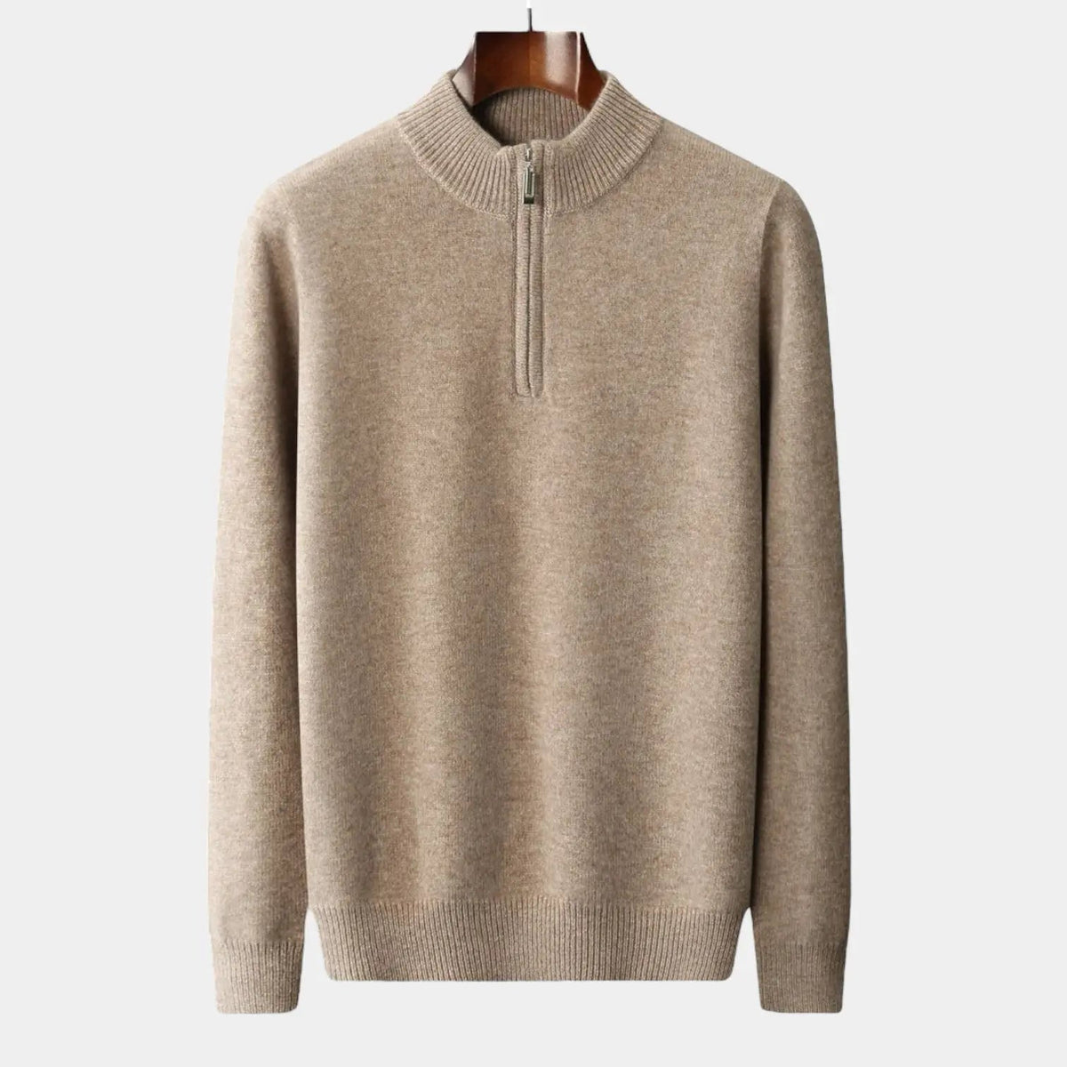 Men’s Merino Zip-Neck Sweater – Clean Winter Knit for Office and Weekend Wear