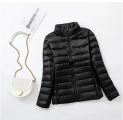 Women’s Lightweight Quilted Puffer Jacket – Warm Zip-Up Layer for Everyday Winter Wear
