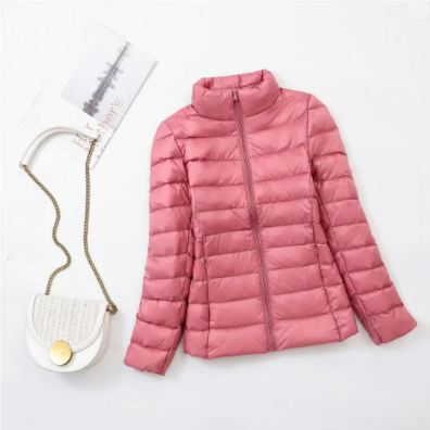 Women’s Lightweight Quilted Puffer Jacket – Warm Zip-Up Layer for Everyday Winter Wear