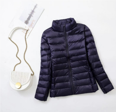 Women’s Lightweight Quilted Puffer Jacket – Warm Zip-Up Layer for Everyday Winter Wear