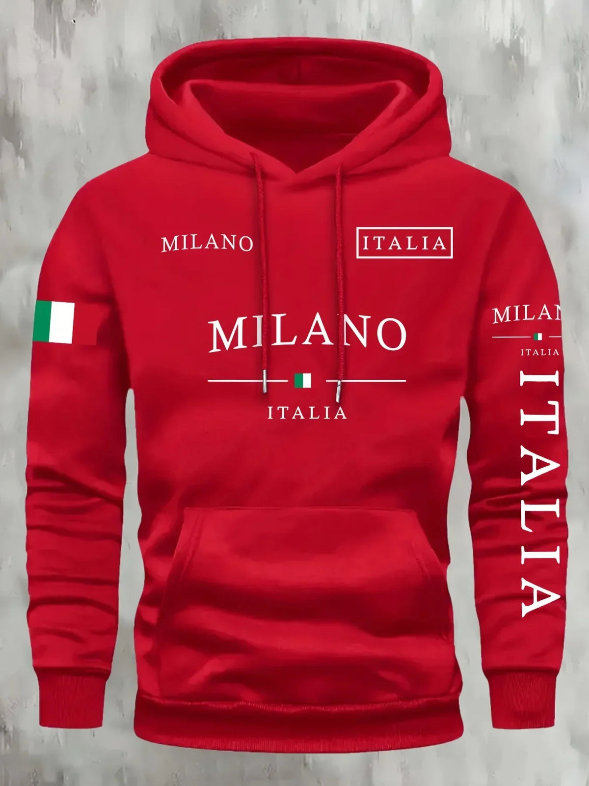 Men’s Printed Pullover Hoodie – Relaxed Fit Warm Sports Sweatshirt for Outdoor Fitness and Casual Wear