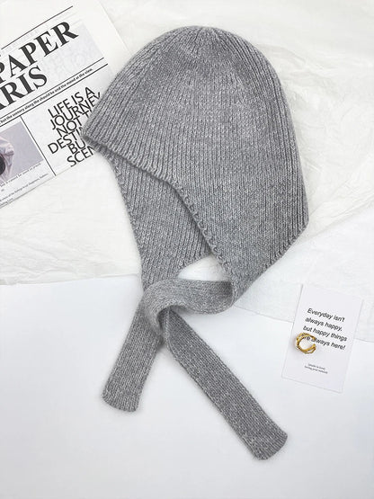 Women’s Knitted Earflap Winter Hat – Soft Tie-Up Cold-Weather Beanie with Ear Protection