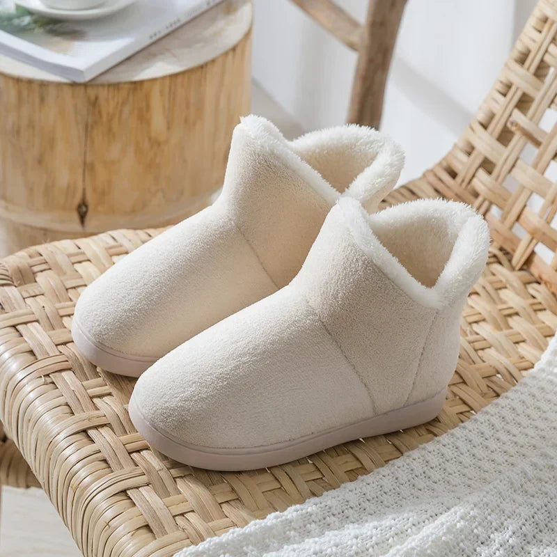 Women’s Plush-Lined Winter Boot Slippers – Warm Non-Slip Indoor House Shoes for Cosy Everyday Home Comfort
