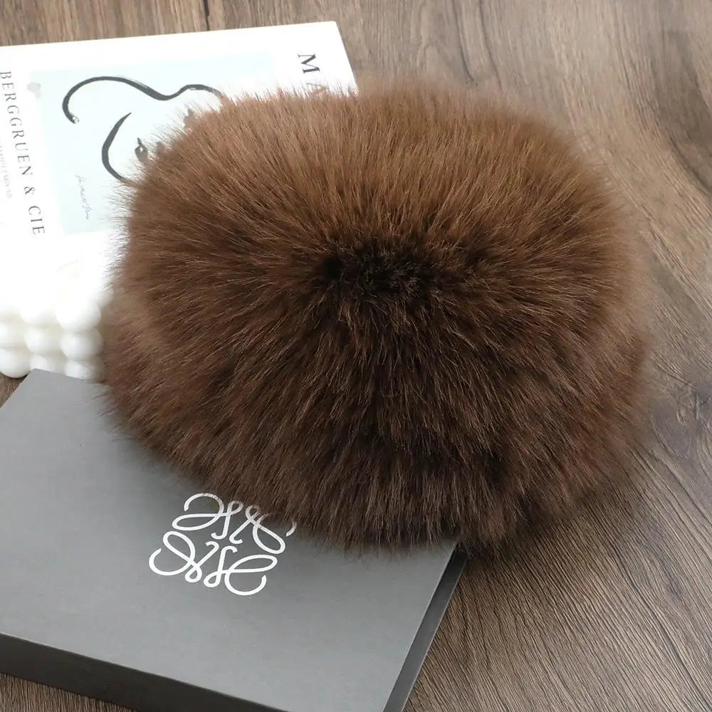 Women’s Plush Faux-Fur Winter Hat – Thermal Windproof Ear-Covering Ski Cap for Warm Cold-Weather Wear