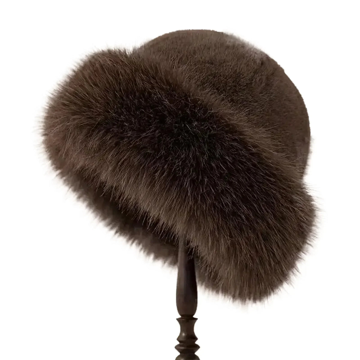 Women’s Plush Winter Hat – Thick Brimless Faux-Fur Cap with Extended Ear Coverage