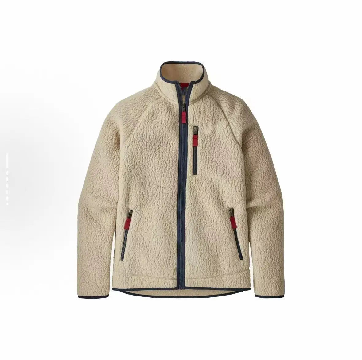 Men’s High-Neck Fleece Jacket – Full-Zip Outdoor Layer with Multiple Utility Pockets