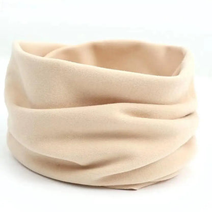 Unisex Thermal Fleece Snood Scarf – Thick Tubular Neck Warmer for Cold-Weather Layering