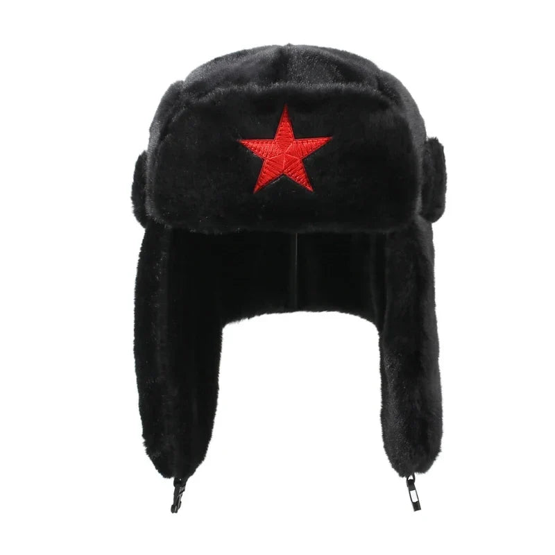 Unisex Faux-Fur Trapper Hat – Insulated Winter Headwear with Extended Ear Flaps