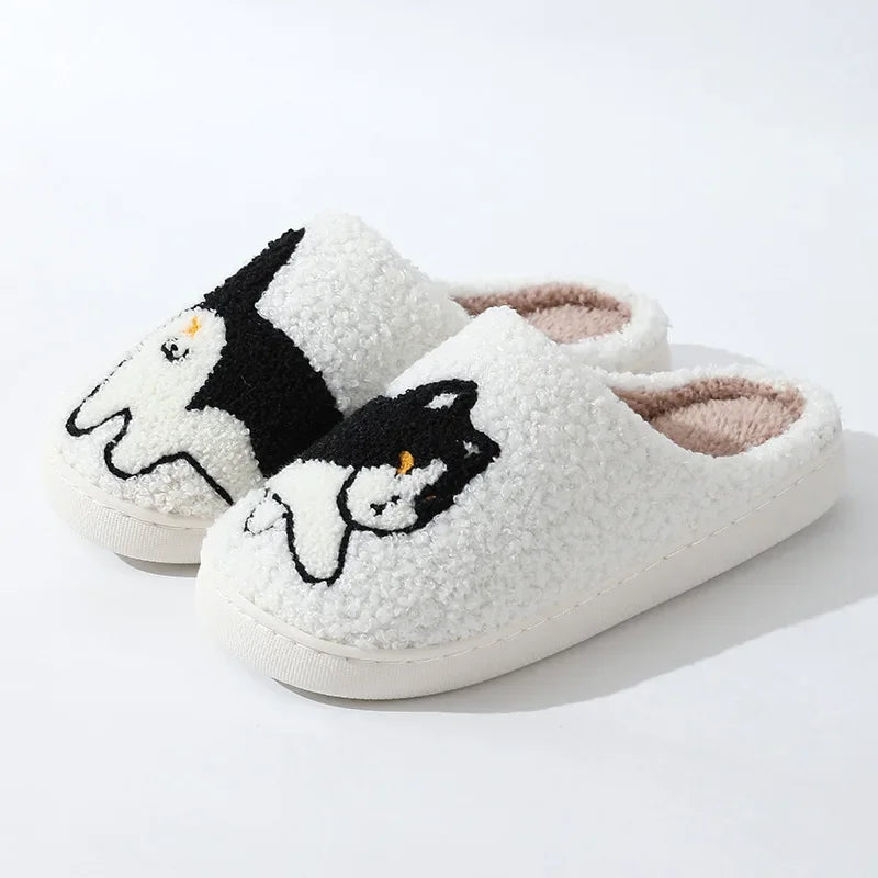 Women’s Printed Winter Slippers – Warm Non-Slip Indoor House Shoes