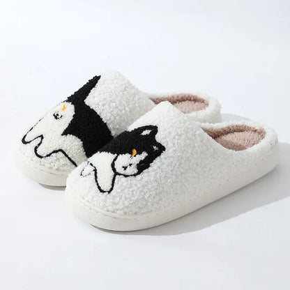 Women’s Printed Winter Slippers – Warm Non-Slip Indoor House Shoes