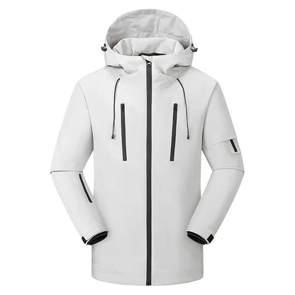 Men’s USB Heated Winter Jacket – Fleece-Lined Water-Repellent Hooded Outdoor Coat for Cold Weather