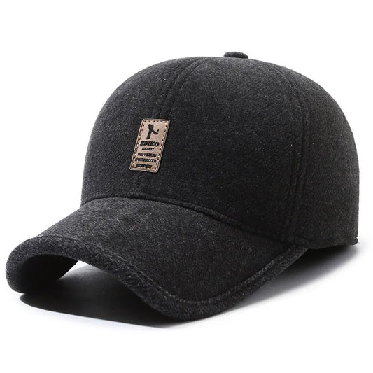 Men’s Warm Winter Baseball Cap – Windproof Ear-Flap Outdoor Hat with Adjustable Fit for Cold-Weather Wear