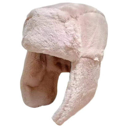 Women’s Plush Winter Trapper Hat – Soft Aviator Cap with Oversized Ear Flaps