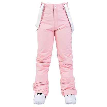 Women’s Waterproof Snowboard Trousers – Breathable Insulated Ski Pants with Adjustable Suspenders for Winter Sports