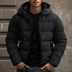 Men’s Hooded Puffer Jacket – Insulated Everyday Layer for Cold Winter Days