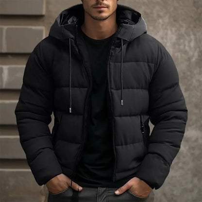 Men’s Hooded Puffer Jacket – Insulated Everyday Layer for Cold Winter Days