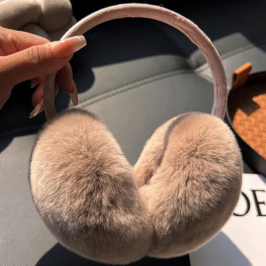Women’s Faux-Fur Winter Earmuffs – Plush Ear Warmers for Skiing Travel and Everyday Outdoor Wear