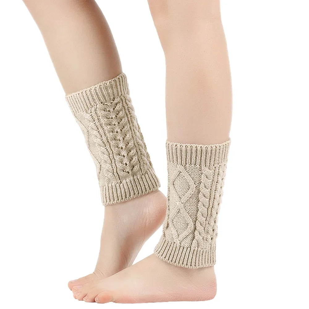 Women’s Cable-Knit Winter Leg Warmers – Soft Stretch Slouch Ankle Cuffs for Boots and Cold-Weather Layering