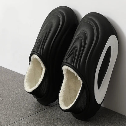Men’s Warm Winter Slippers – Plush-Lined Non-Slip Indoor Outdoor House Shoes