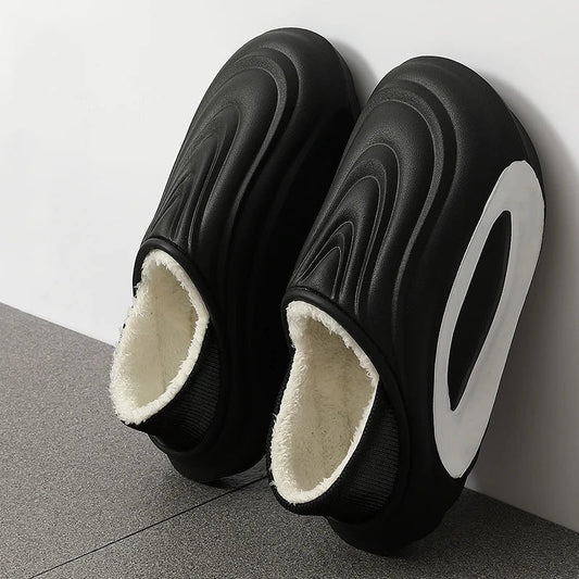 Men’s Warm Winter Slippers – Plush-Lined Non-Slip Indoor Outdoor House Shoes