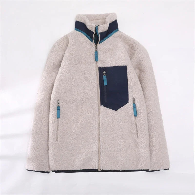 Women’s Sherpa Fleece Winter Jacket – Warm Windproof Zip-Up Outdoor Coat for Everyday Cold-Weather Wear