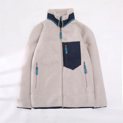 Women’s Sherpa Fleece Winter Jacket – Warm Windproof Zip-Up Outdoor Coat for Everyday Cold-Weather Wear