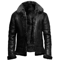 Men’s Leather Winter Jacket – Warm Lined Outerwear for Cold-Weather Daily Wear