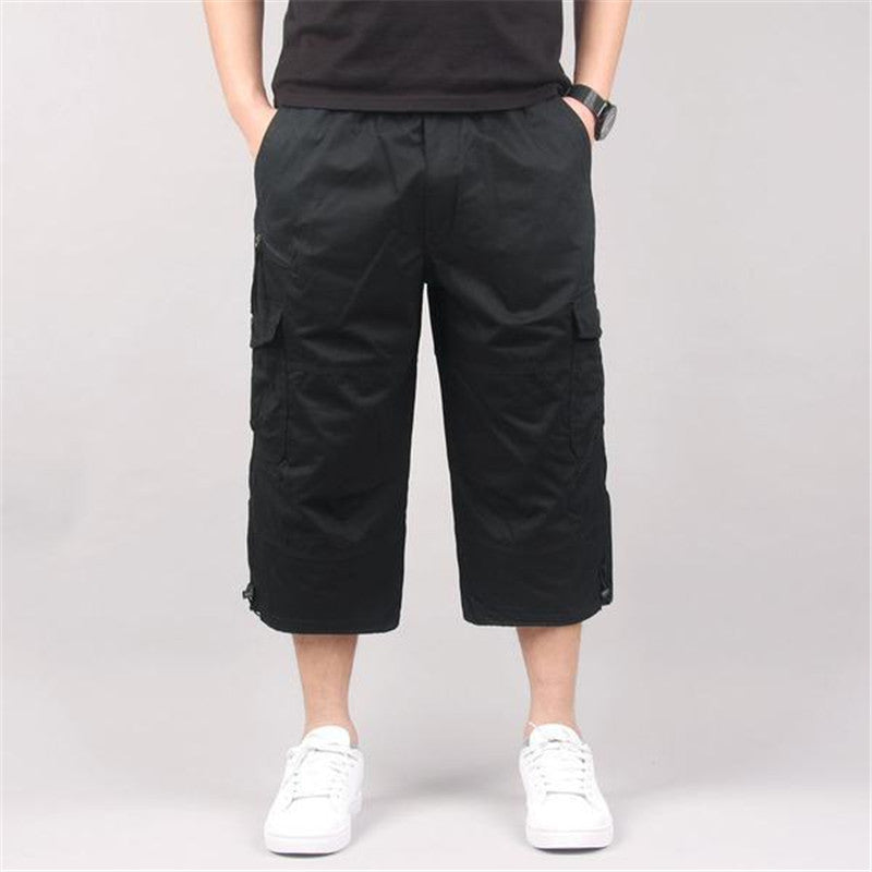 Men’s Long Cargo Shorts – Multi-Pocket Utility Style for Casual Summer Wear