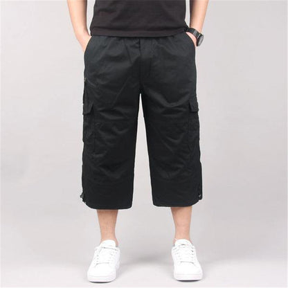 Men’s Long Cargo Shorts – Multi-Pocket Utility Style for Casual Summer Wear