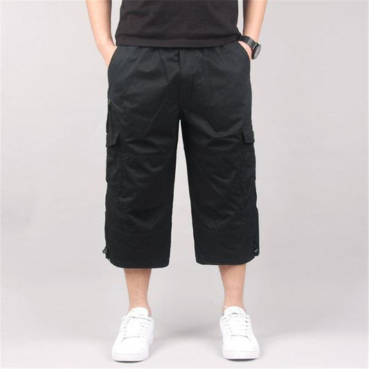 Men’s Long Cargo Shorts – Multi-Pocket Utility Style for Casual Summer Wear
