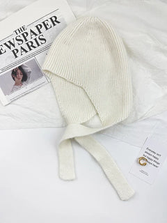 Women’s Knitted Earflap Winter Hat – Soft Tie-Up Cold-Weather Beanie with Ear Protection