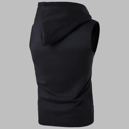 Men’s Sleeveless Zip-Up Hoodie Vest – Lightweight Layer for Casual Everyday Wear
