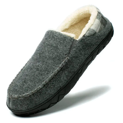 Men’s Plush-Lined Winter Slippers – Warm Non-Slip Indoor Outdoor House Shoes for Everyday Cold-Weather Comfort