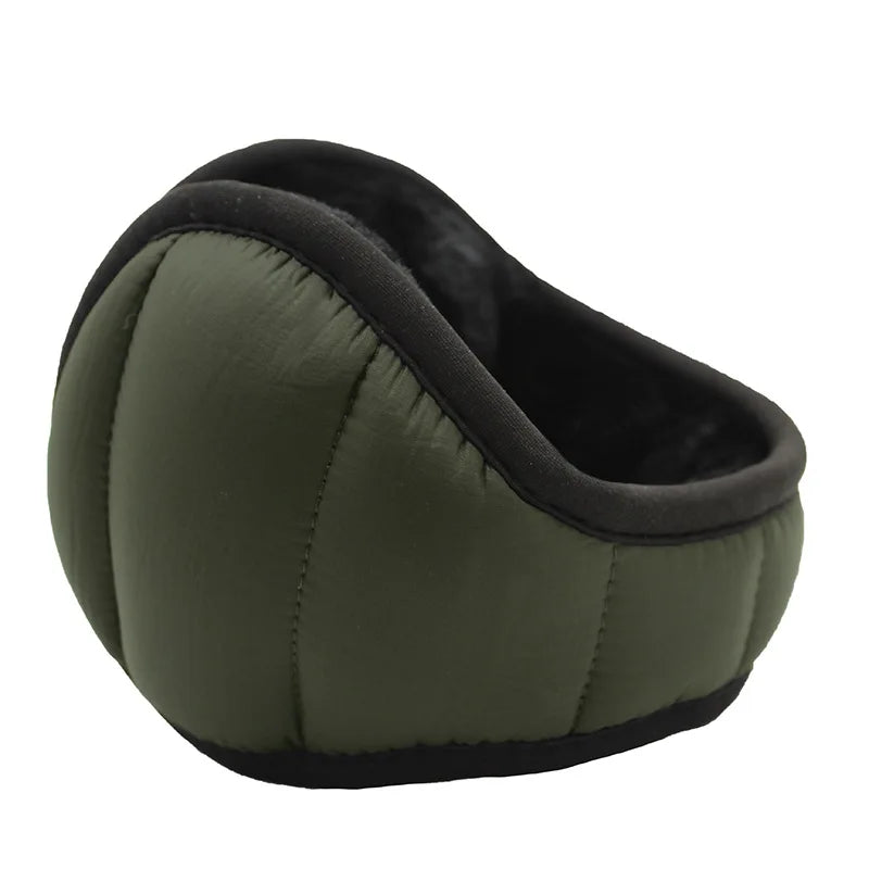 Men’s Foldable Plush Winter Earmuffs – Windproof Water-Resistant Ear Warmers for Cycling and Outdoor Wear