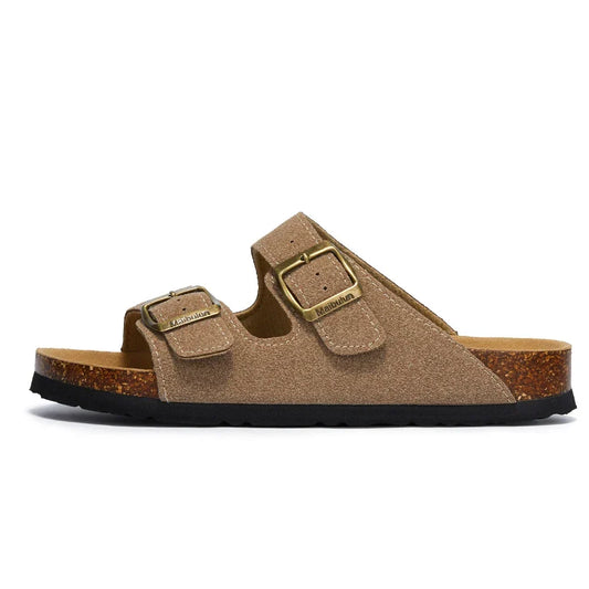 Women’s Plush-Lined Buckle Winter Slippers – Cosy Indoor Outdoor Sandals