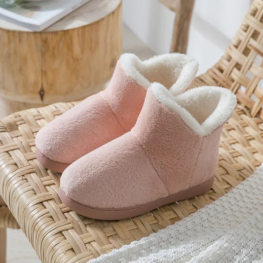 Women’s Plush-Lined Winter Boot Slippers – Warm Non-Slip Indoor House Shoes for Cosy Everyday Home Comfort
